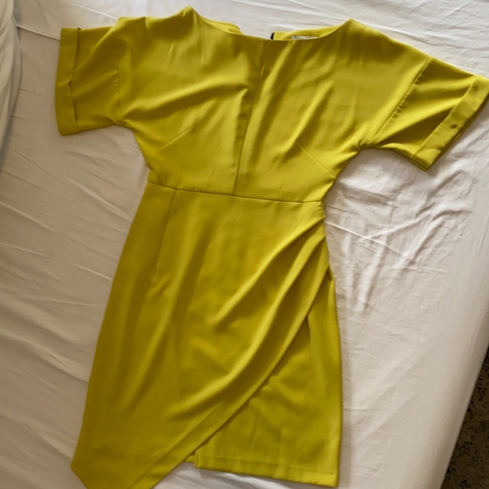 Kameya mustard cocktail dress